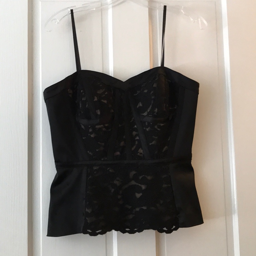 Silk boustier top Aidan Mattox